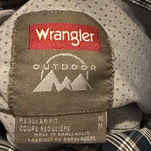 Wrangler Men's Gray Plaid Shirt Jacket